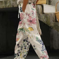 Women's All-match Elastic Waist Slimming Digital Printed Trousers