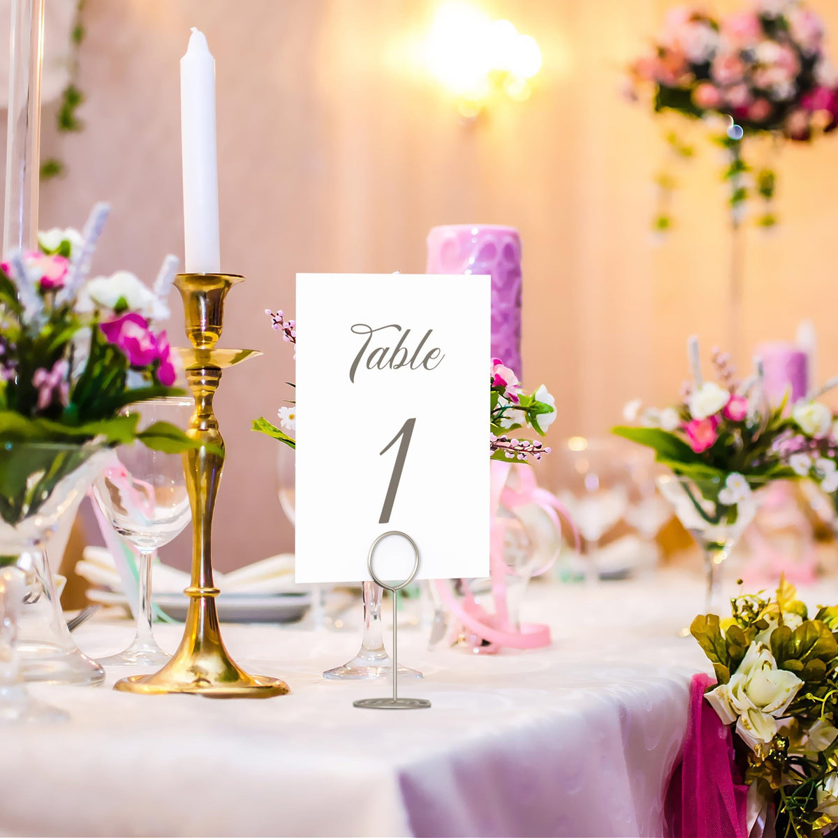 10 Pack Table Number Holders for Wedding Silver Place Card Holder Table Sign Holders Picture Photo Holders for Tables Mini Table Number Stands Silver Small Table Number Holders Clip Stand
