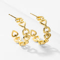 Minimalist Love Letter D Earrings Ring Bracelet