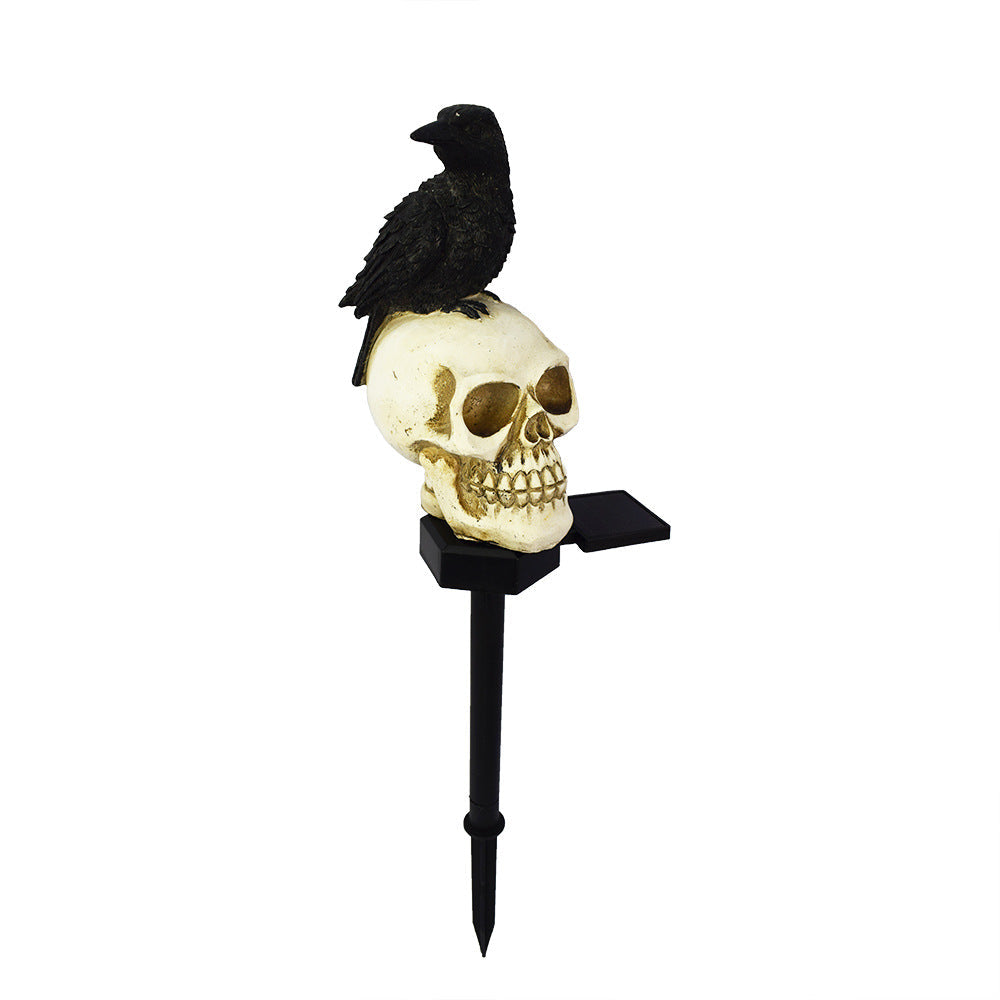 Skull crow decorative light-left view-1