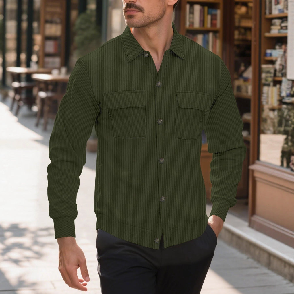 Men's Corduroy Shirt Pocket Coat