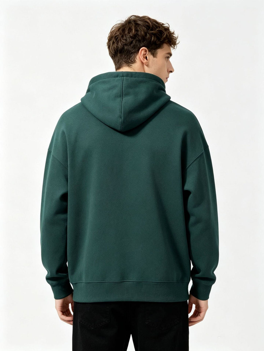 Dark Green Hooded Sweater For Men And Women
