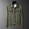 Fashion Retro Trend Slim Fit Handsome Casual Turn-down Collar Coat Men