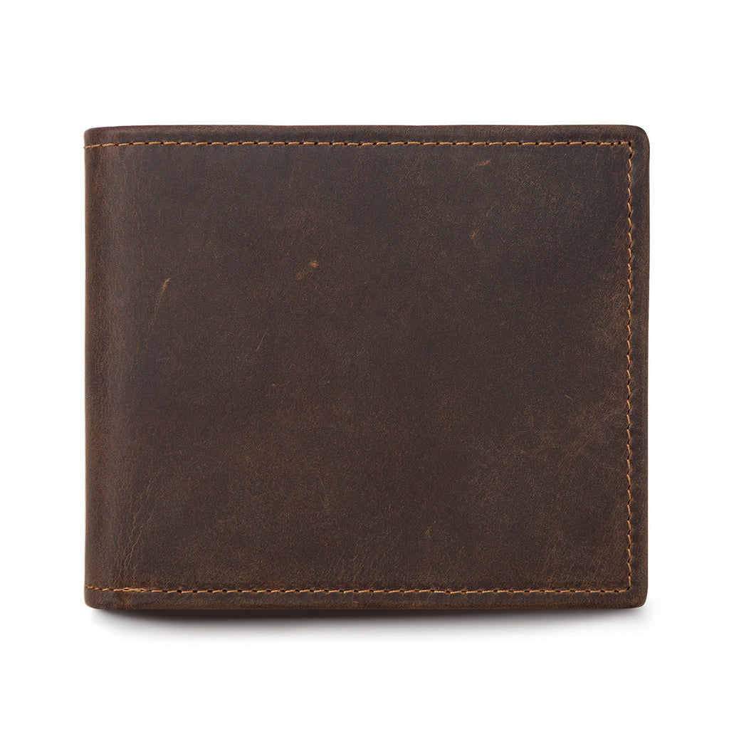 Simple First Layer Cowhide Men's Short Card Package
