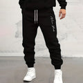 Men's Casual Letter Printed Tapered Sports Trousers