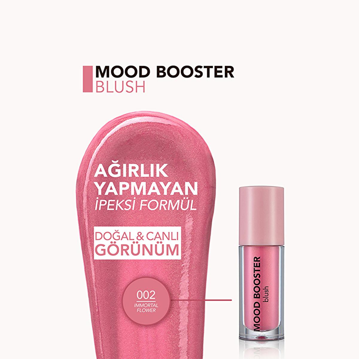 Flormar Mood Booster Liquid Blush: Natural Glow & Radiant Finish - Long Lasting Shimmer Blush with Green Tea Extract