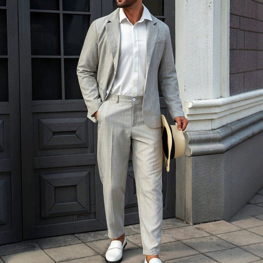 Mens Business Single-Breasted Suit Set