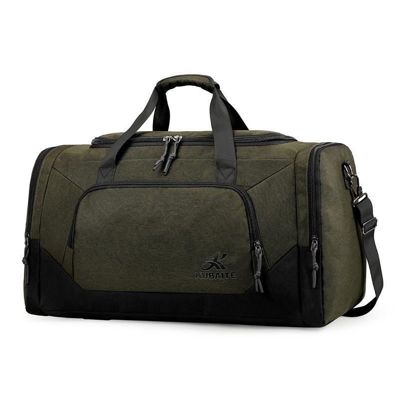 Multifunctional Solid-color Gym Bag With Large Capacity And Dry-wet Separation