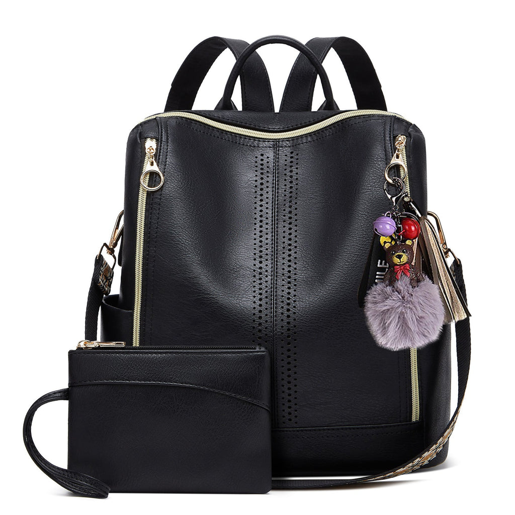Springsummer Korean-style Casual Soft-leather Womens Backpack