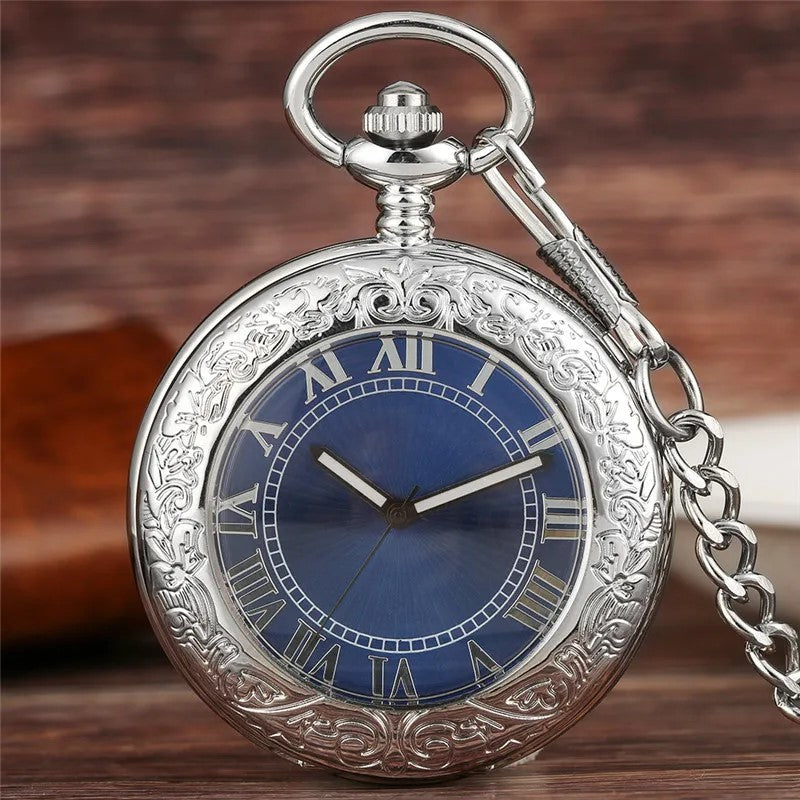 Antique-style Silver Open-lid Magnifying Glass With Fully Automatic Design