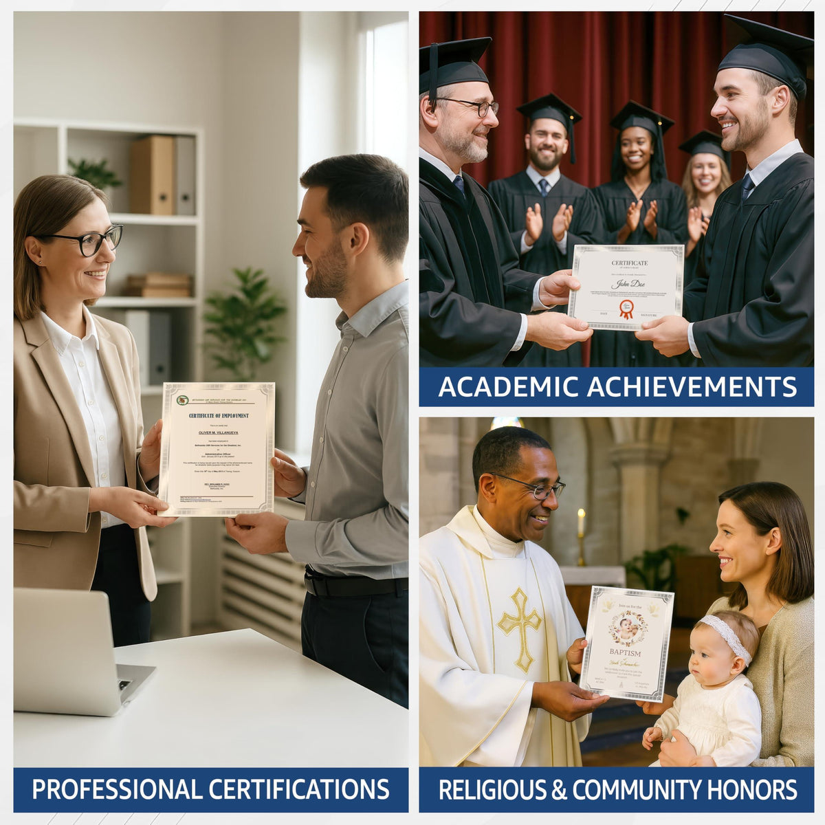 50 Certificate Paper 8.5 x 11 inch for Printing Blank Certificate Papers for Award Certificates & Diploma Paper Premium Silver Foil Award Papers Cardstock for Awards Certificates Graduation