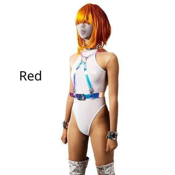 Holographic Glitter Plastic Body Harness Accessory