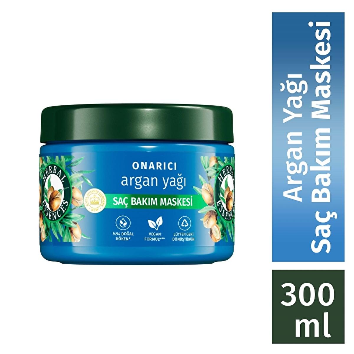 Herbal Essences Argan Oil Hair Mask - Nourishing, Repairing, Vegan Hair Care for Damaged Hair - 300ml