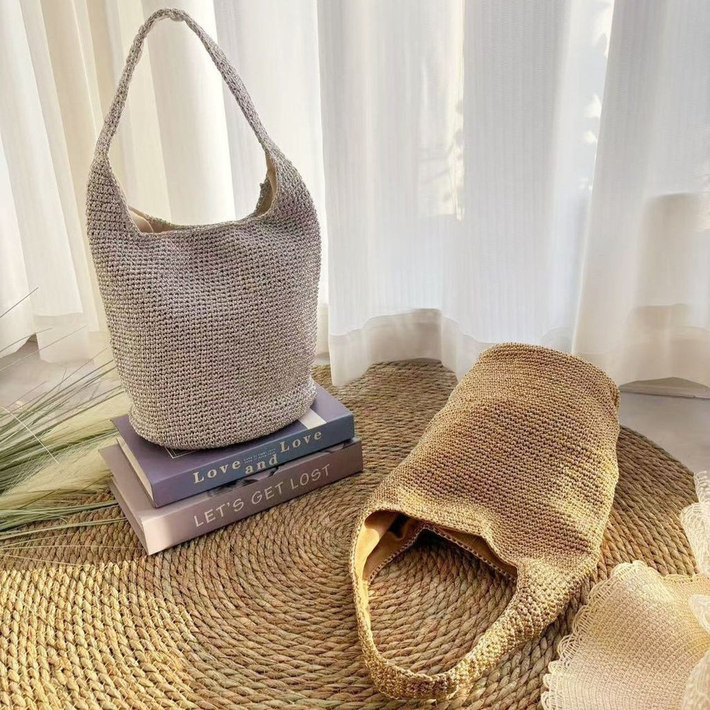 Handwoven Large-Capacity Vacation And Commute Woven Tote Bag
