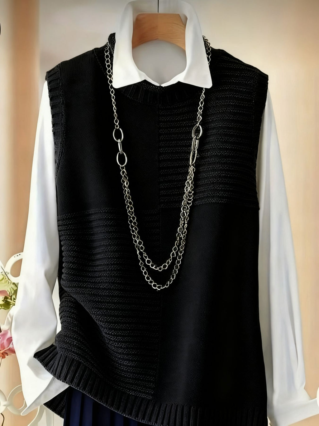 Womens Elegant Sleeveless Knitted Vest Top