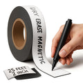 Magnetic Dry Erase Tape 25 Feet 2 Inch White Magnetic Strip Blank Magnets to Write On Dry Erase Strips Magnet Tape Roll Custom Writable Flexible Tape for Whiteboards Shelves Bus Seats Lockers