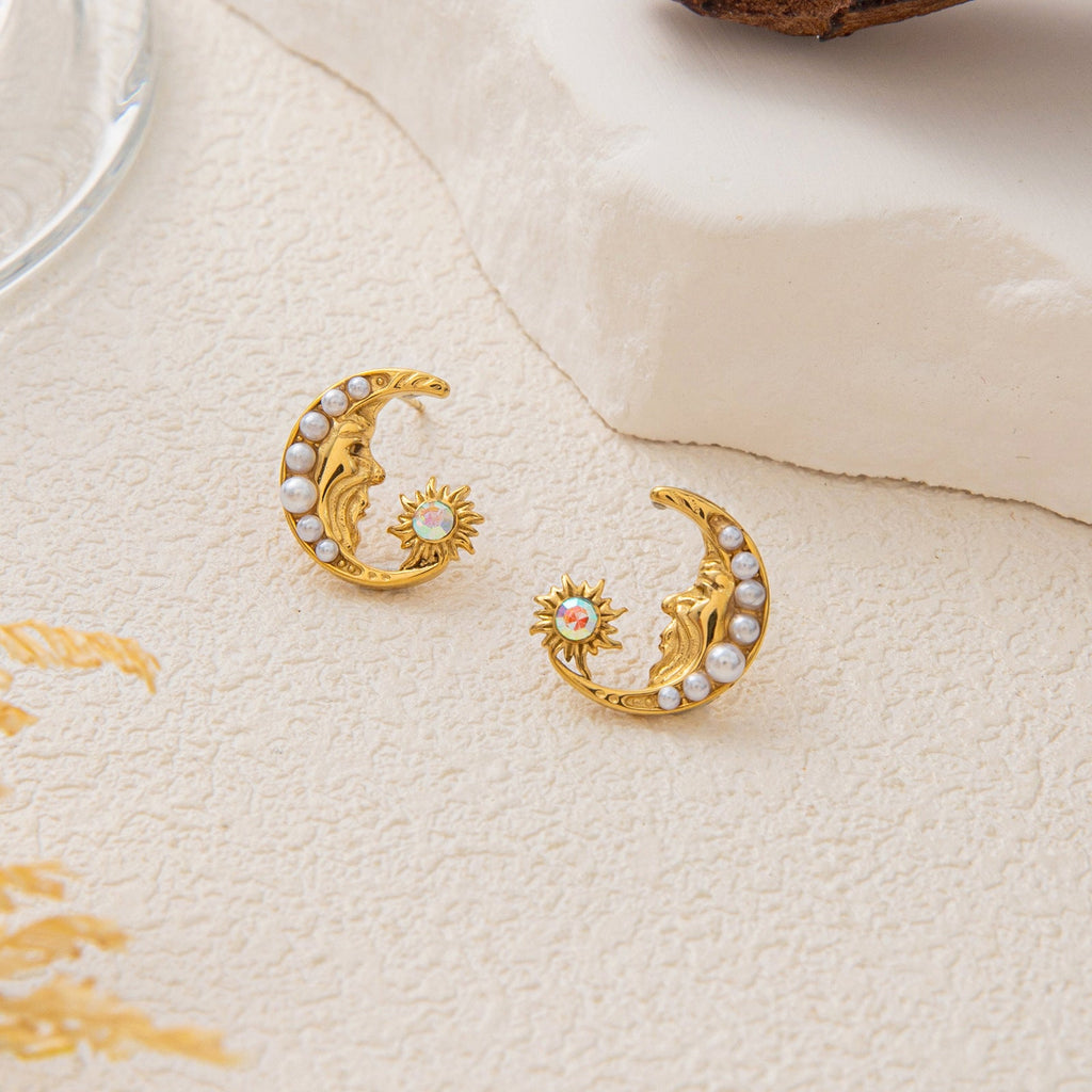 Fashion Stainless Steel Pearl Earrings