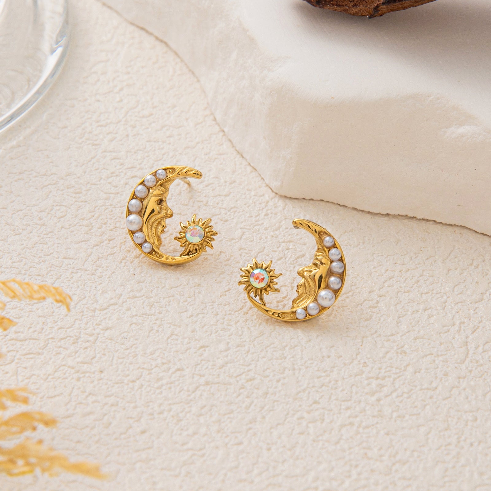 Fashion Stainless Steel Pearl Earrings