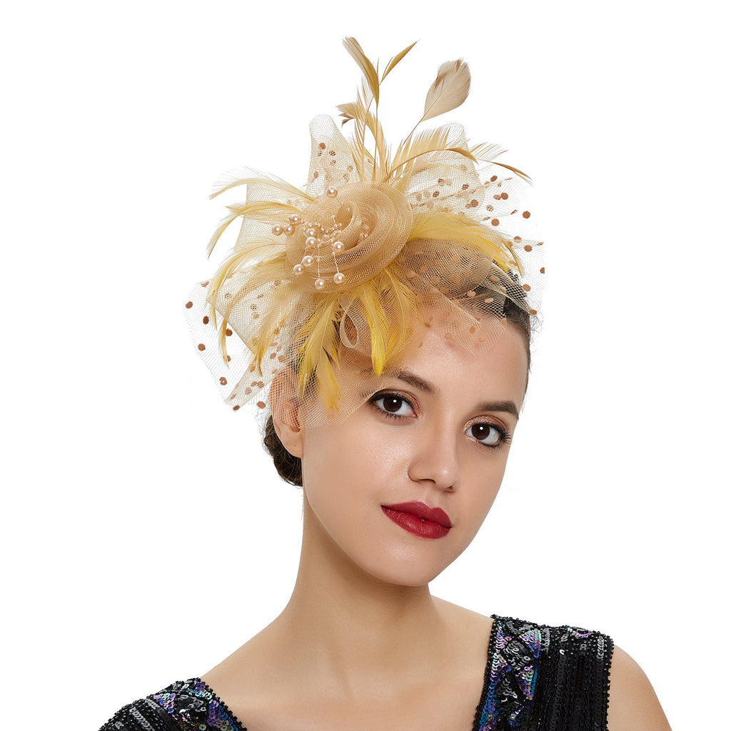 Headwear Bridal Hair Accessories Mesh Billycock Headband