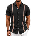Mens Casual Linen Short-sleeve Shirt