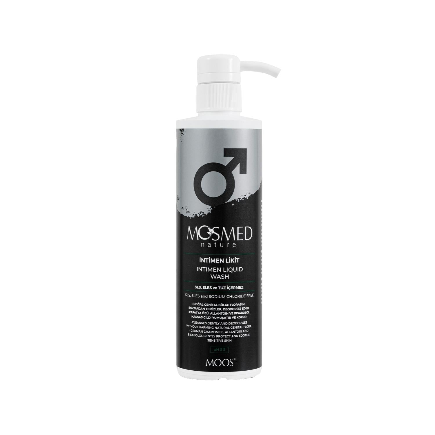 Moos Intimate Wash pH 5.5 - Gentle Liquid Intimate Hygiene for Sensitive Skin, 13.53 fl oz
