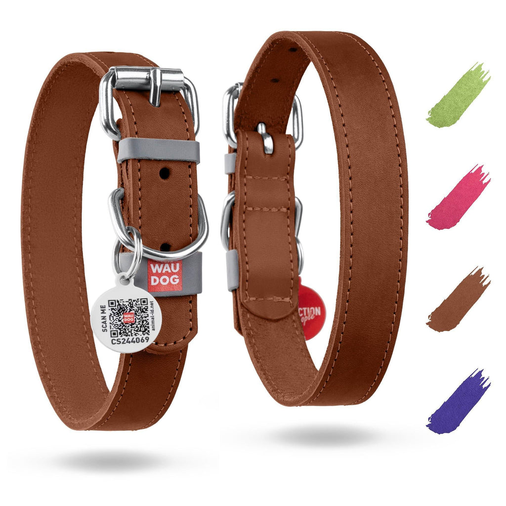 Leather Dog Collar XSmall Dogs 8–11 in Neck x 0.5 in Wide
