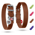 Leather Dog Collar XSmall Dogs 8–11 in Neck x 0.5 in Wide