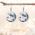 Blue Dragonfly Animal Acrylic Earrings