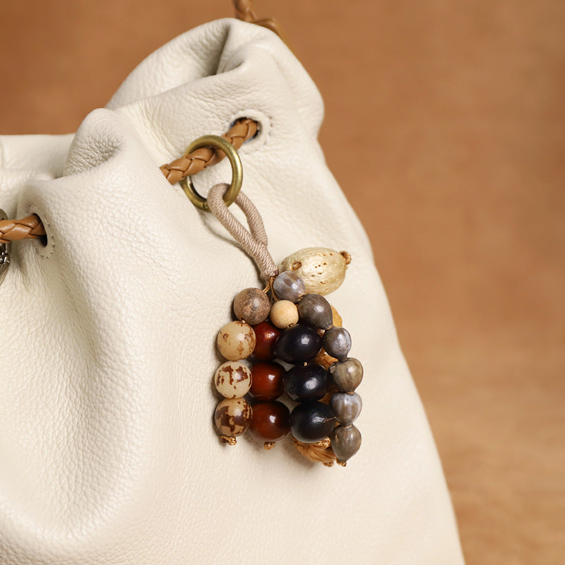 New Chinese-style Wish-Fulfillment Seed-Bead Bag Charm Keychain