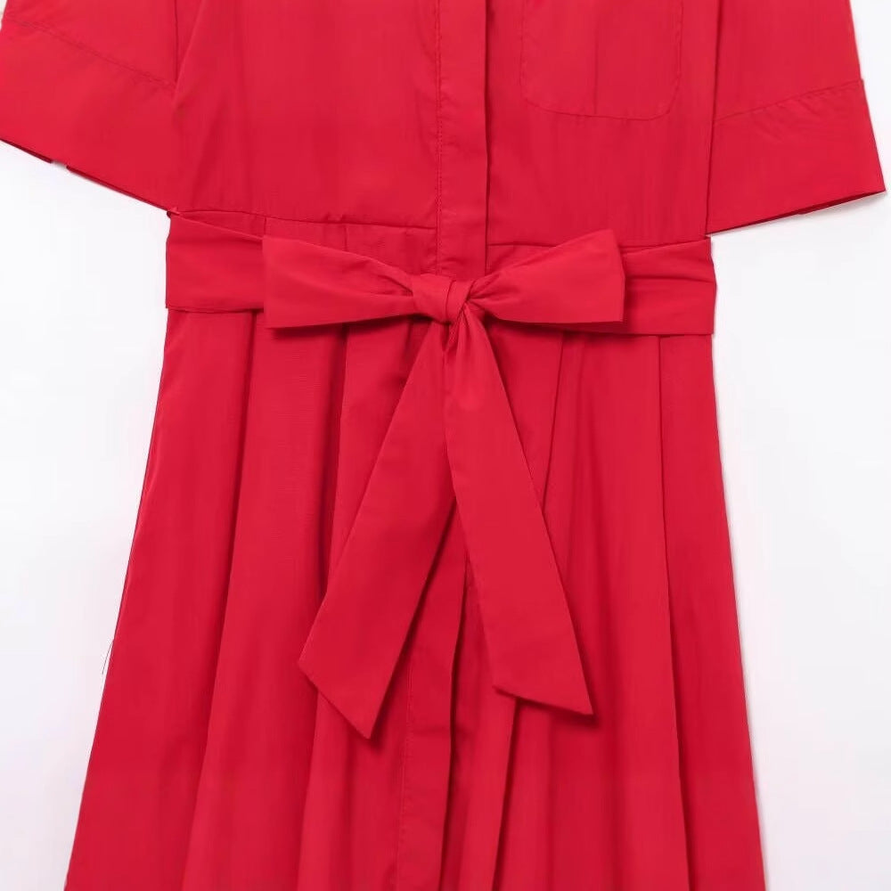 Women's Clothing Poplin Dress