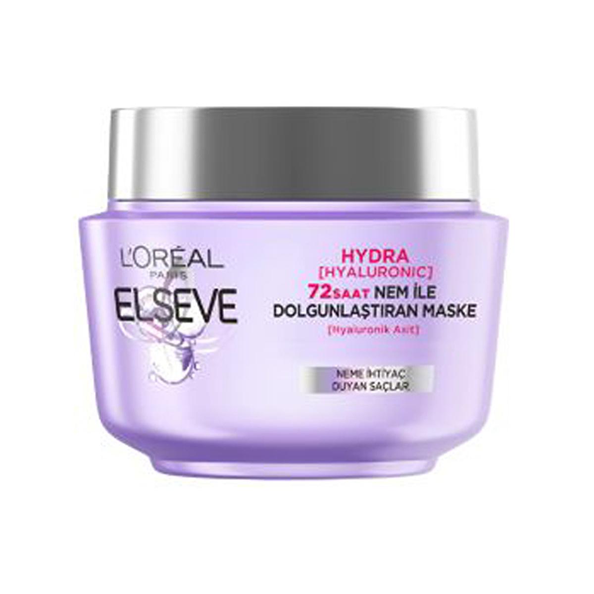 Loreal Paris Elseve Hydra Hyaluronic 72 Hour Hydration Hair Mask - Long-Lasting Moisture for Dry Damaged Hair