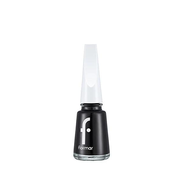 Flormar Nail Enamel - Black Minimalism New 313 - Glossy Finish Nail Polish for Smooth Application