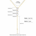 Gradient Water Drop Rhinestone Necklace Set For Women
