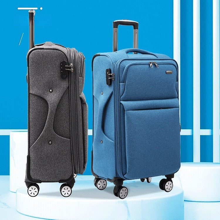 Waterproof Cross-border Black Oxford Cloth Suitcase, Durable 30 Inch Large Capacity, 20 Inch Boarding Case, Luggage Compartment