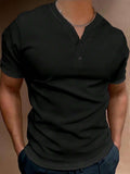 Summer Fashion Men's V-neck Short Sleeve Coat