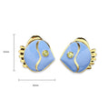 Retro Chic Blue Little Fish Earrings