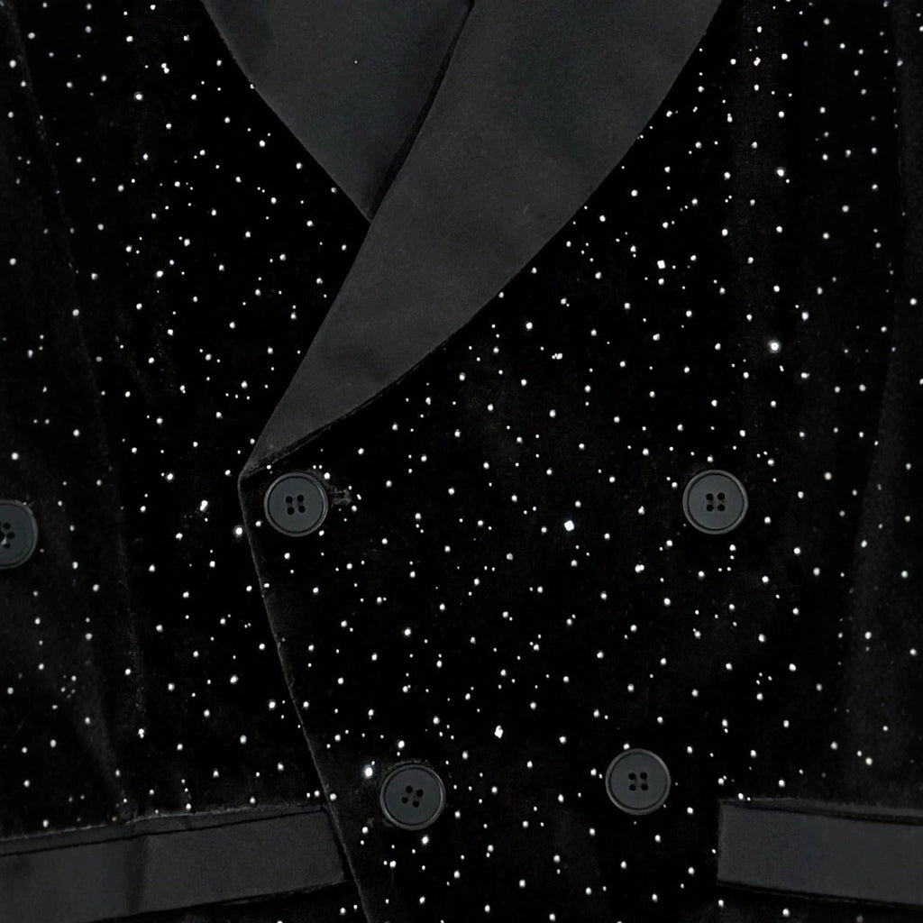 Mens Solid-Color Double-Breasted Suit Vest