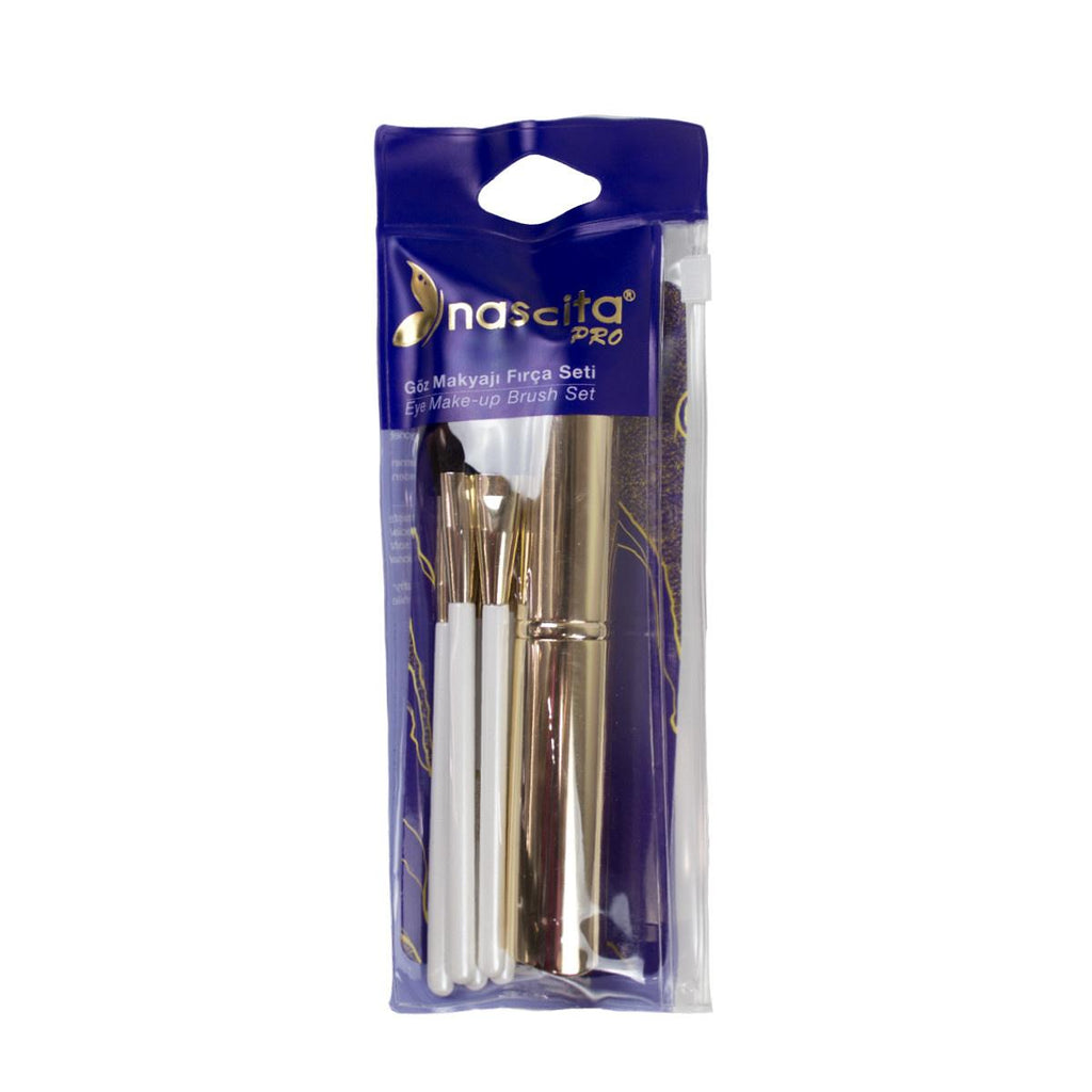 Nascita Pro 5-Piece Makeup Brush Set - Soft, High-Quality Brushes for Travel and Professional Use