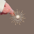 Elegant Rhinestone Sunflower Brooch For Women