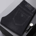High-end Mens Straight-leg, Relaxed-fit, Plus-size Business Casual Jeans