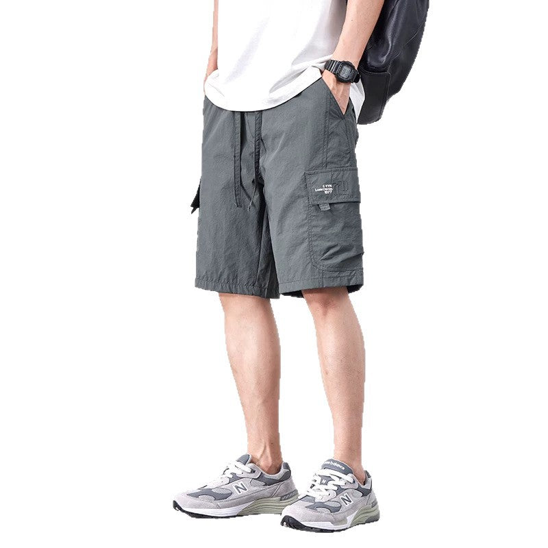 Cropped Pants American-style Streetwear Quick-drying Mid-length Trousers