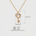 Key Lock Opening And Closing Necklace
