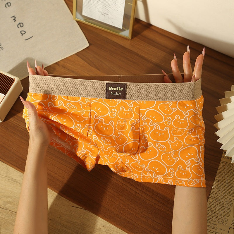 Men's Underwear Cartoon Printed Cotton Briefs