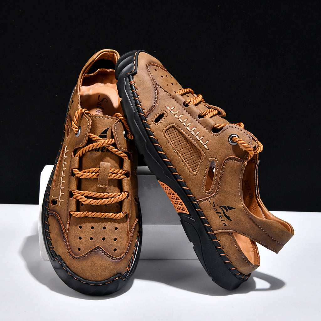 Hand-sewn Casual Closed-toe Sandals