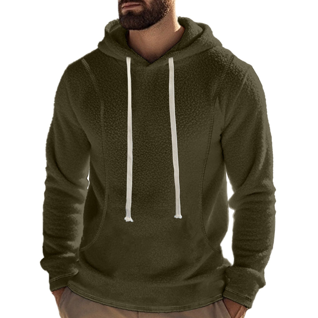 Mens Fleece Long-Sleeve Pullover Hoodie