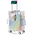 Aluminum Frame Hard Shell Luggage, Colorful And Fashionable, No Zipper Aluminum Frame, TSA Lock, With Cup Holder USB Interface, Aluminum Frame Travel Box, Durable Password Box