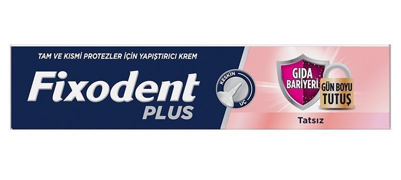 Fixodent Plus: Strong Hold Denture Adhesive with Food Barrier - Tasteless Denture Cream, 40 gr - All-Day Comfort & Confidence