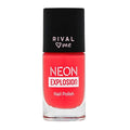 Rival Loves Me Neon Explosion Hot Tangerine Nail Polish - 8ml - UV Glowing Neon Nail Color for Unique Nail Art