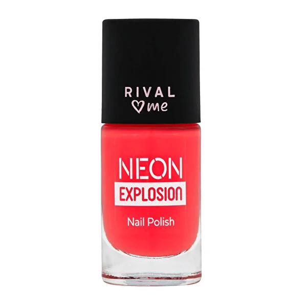 Rival Loves Me Neon Explosion Hot Tangerine Nail Polish - 8ml - UV Glowing Neon Nail Color for Unique Nail Art