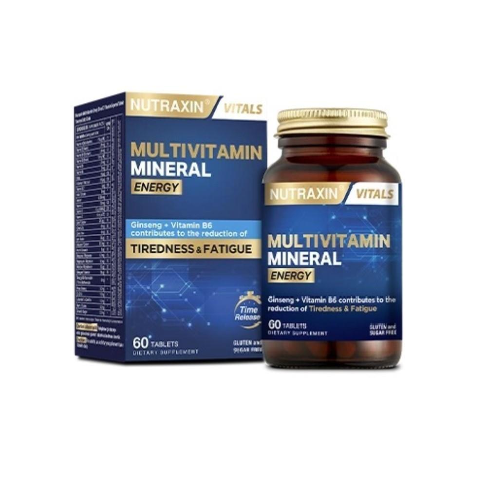 Nutraxin Multivitamin Mineral Energy Supplement - 60 Tablets - Boost Energy & Overall Health
